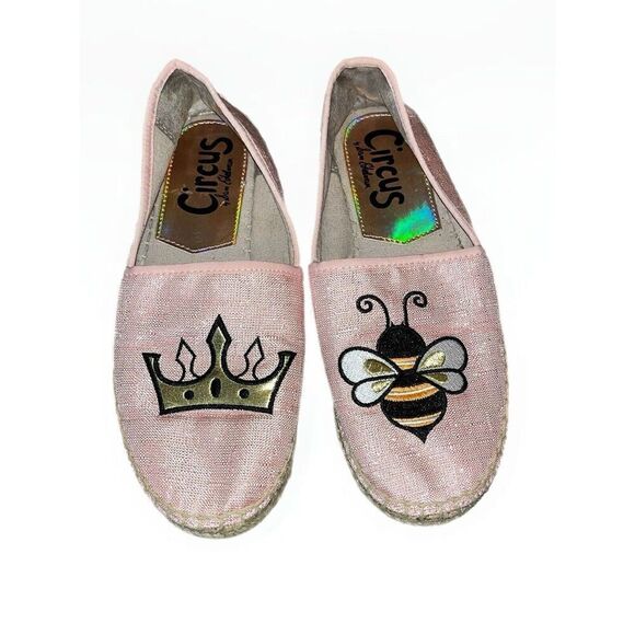 Sam Edelman Womens Size 6 Pink Sparkle Queen Bee Slip On Shoes - Picture 1 of 8